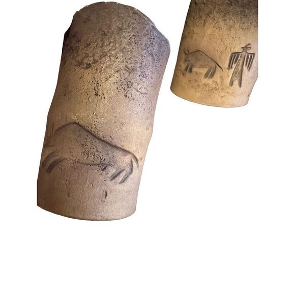 J.H. Boone Lan Spurgers Limited Ed. Native Art Sculpture Candle Luminary Set 199 - Picture 11 of 14